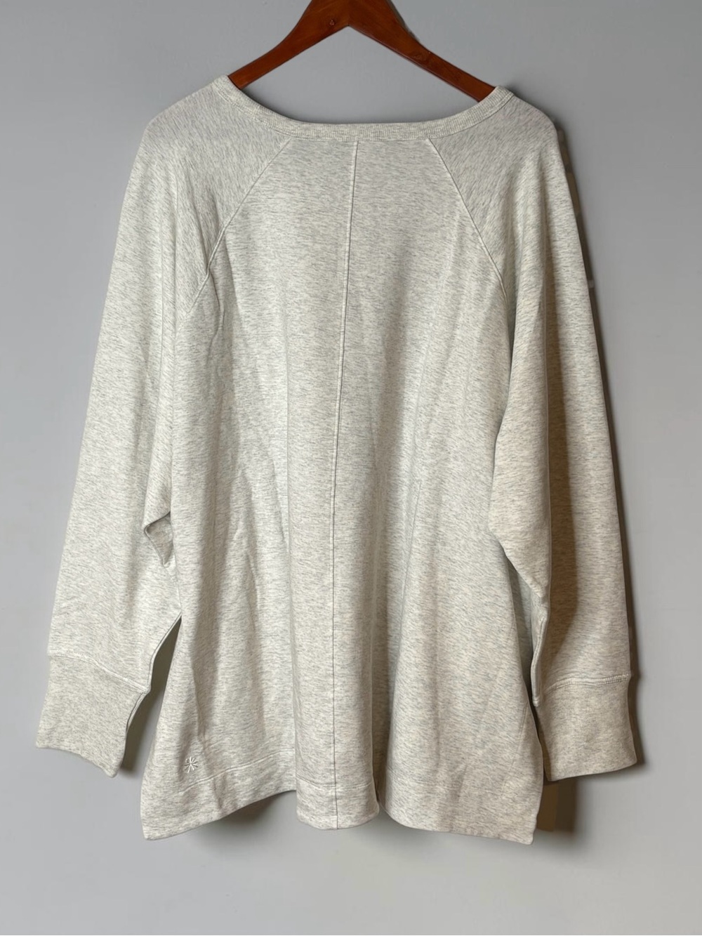 NWT ATHLETA Coaster Luxe Relaunch Sweatshirt 3X Light Gray Heather Pullover - Picture 5 of 12